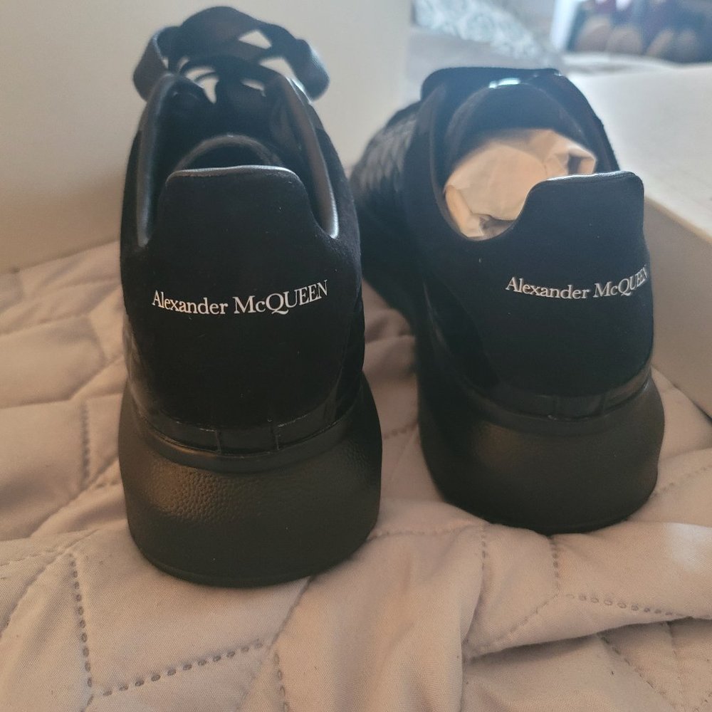 All Black Croc Alexander McQueen Oversized Sneaker